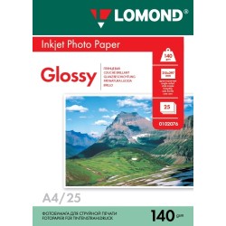 Fotopopierius Lomond Photo Inkjet Paper Blizgus 140 g/m2 A4, 25 lapai