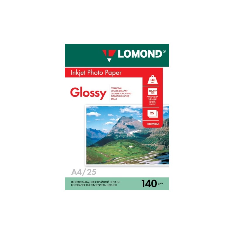 Fotopopierius Lomond Photo Inkjet Paper Blizgus 140 g/m2 A4, 25 lapai