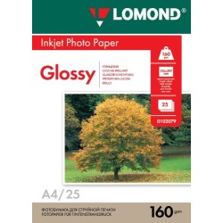 Fotopopierius Lomond Photo Inkjet Paper Blizgus 160 g/m2 A4, 25 lapai