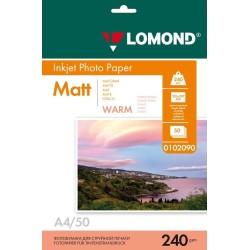 Fotopopierius Lomond Photo Inkjet Paper Matinis 240 g/m2 A4, 50 lapų