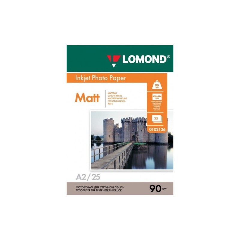 Fotopopierius Lomond Photo Inkjet Paper Matinis 90 g/m2 A2, 25 lapai