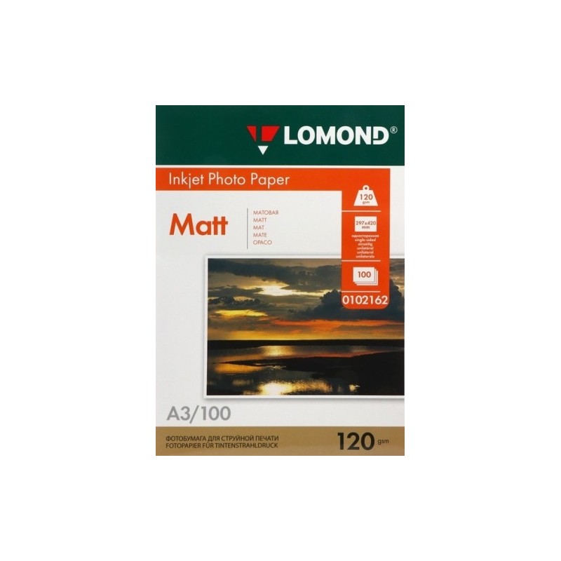 Fotopopierius Lomond Photo Inkjet Paper Matinis 120 g/m2 A3, 100 lapų