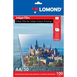 Poliesterio plėvelė Lomond PET Film rašaliniams sp. Skaidri A4, 50 lapų