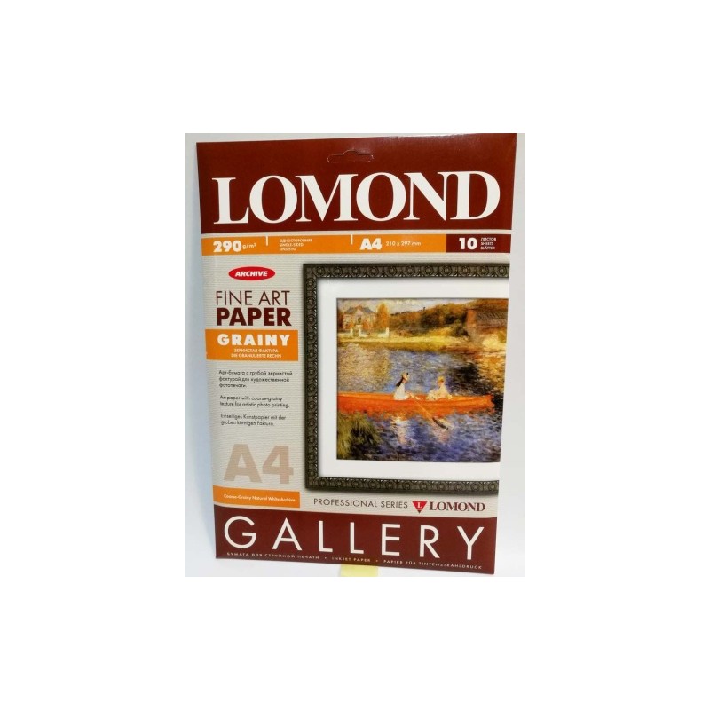 Fotopopierius Lomond Fine Art Paper Gallery Grainy 290g/m2 A4, 10 lapų, Coarse Natural White Archive