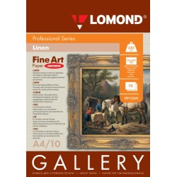 Fotopopierius Lomond Fine Art Paper Gallery Linen 230g/m2 A4, 10 lapų, Coarse Natural White