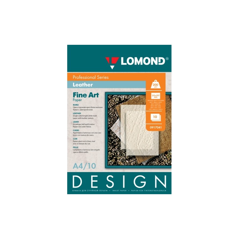 Fotopopierius Lomond Fine Art Paper Design Leather Matinis 200 g/m2 A4, 10 lapų