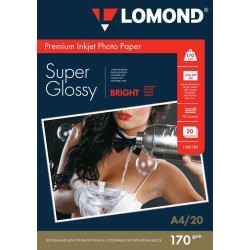 Fotopopierius Lomond Premium Photo Paper Super Blizgus 170 g/m2 A4, 20 lapų, Bright