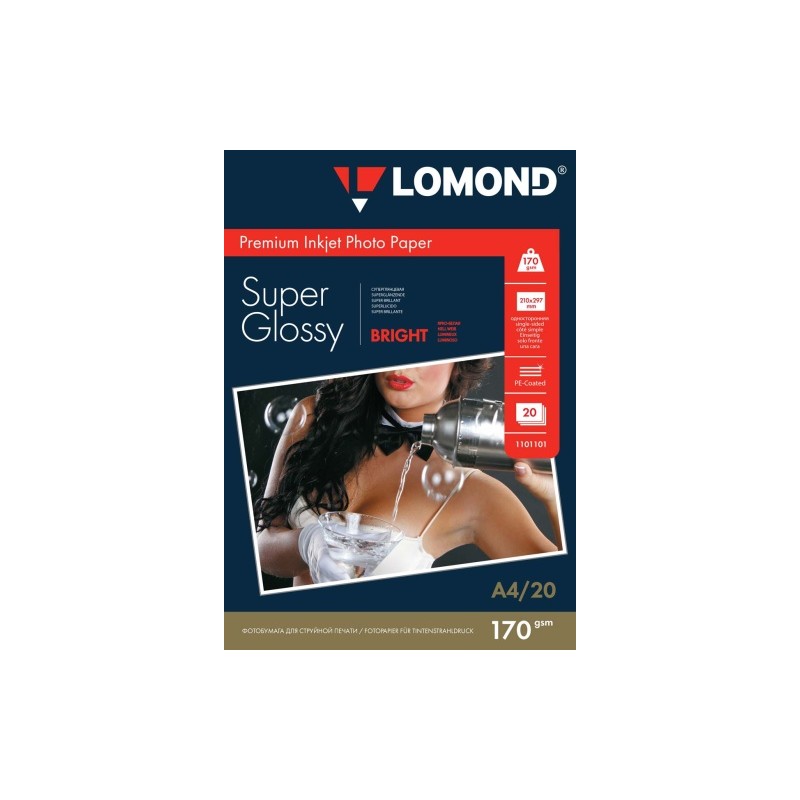 Fotopopierius Lomond Premium Photo Paper Super Blizgus 170 g/m2 A4, 20 lapų, Bright