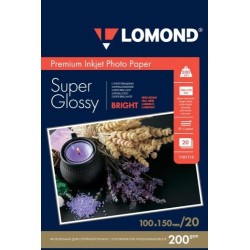 Fotopopierius Lomond Premium Photo Paper Super Blizgus 200 g/m2 10x15, 20 lapų, Bright