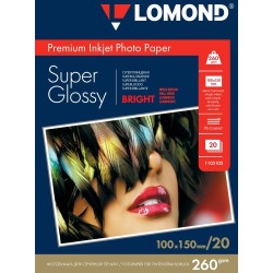 Fotopopierius Lomond Premium Photo Paper Super Blizgus 260 g/m2 10x15, 20 lapų, Bright