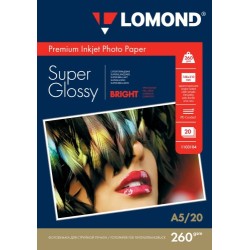 Fotopopierius Lomond Premium Photo Paper Super Blizgus 260 g/m2 A5, 20 lapų, Bright