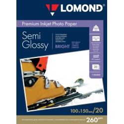 Fotopopierius Lomond Premium Photo Paper Pusiau blizgus 260 g/m2 10x15, 20 lapų, Bright
