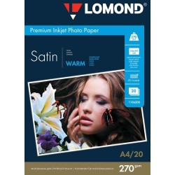 Fotopopierius Lomond Premium Photo Paper Satininis 270 g/m2 A4, 20 lapų, Warm