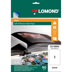 Lipnus popierius lipdukams Lomond Self Adhesive Inkjet Photo Paper Matinis A4, 25 lapai