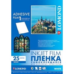 Lipni poliesterio plėvelė Lomond PET Inkjet Film Self Adhesive Balta A4, 25 lapai