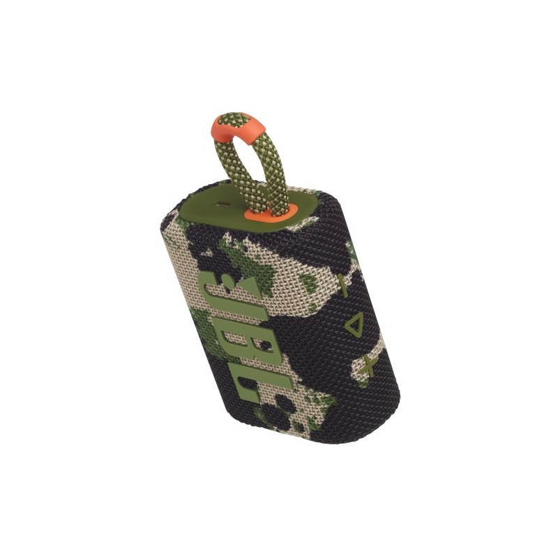 JBL Go 3 Nešiojama garso kolonėlė, Wireless, Bluetooth, Squad (Camouflage)