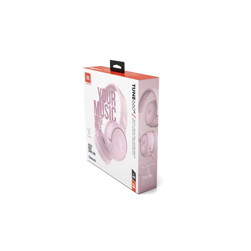 JBL Tune 660NC Belaidės/Laidinės ausinės, Bluetooth, 3.5mm jack, Pink