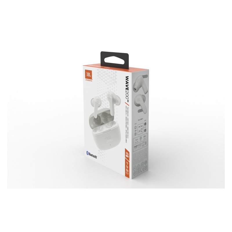 JBL Wave 200TWS Belaidės ausinės Earbuds, Bluetooth, Balta