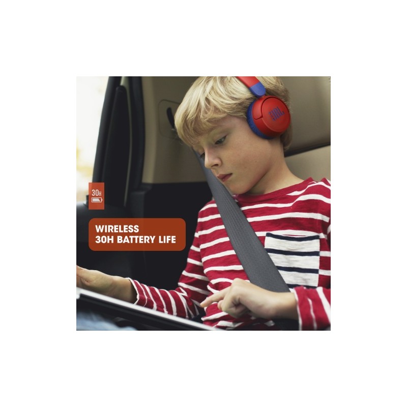 JBL JR 310BT Vaikiškos belaidės ausinės, Bluetooth, Mėlyna