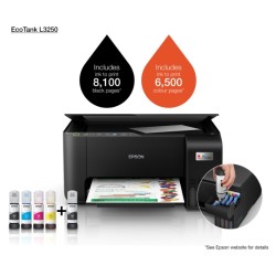 Epson EcoTank L3250 Spausdintuvas rašalinis MFP Spalvotas A4 33ppm Wi-Fi USB (SPEC)