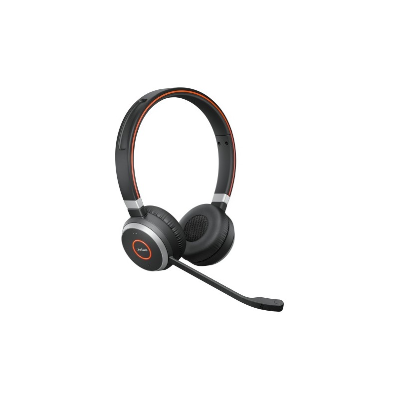 Jabra Evolve 65 SE UC Stereo Belaidės ausinės su mikrofonu, Bluetooth, No Stand