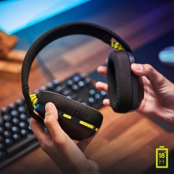 Logitech G435 LIGHTSPEED Belaidės žaidimų ausinės, Black and Neon Yellow