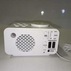 Ecost prekė po grąžinimo Reacher FM radijo žadintuvas su USB prievadais, dvigubas aliarmas su savait