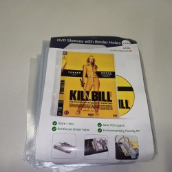 Ecost prekė po grąžinimo 3L DVD dėklai su žiedo segtuvų skylėmis DVD filmų saugyklai, kuriai yra 100