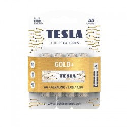 Baterijos Tesla AA Gold+ Alkaline LR06 2700 mAh (4 vnt) (12060420)