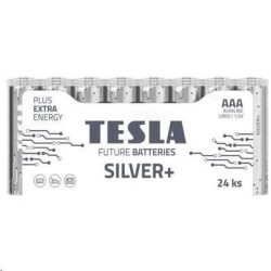 Baterijos Tesla AAA Silver+ Alkaline LR03 1150 mAh (24 vnt) (13032410)