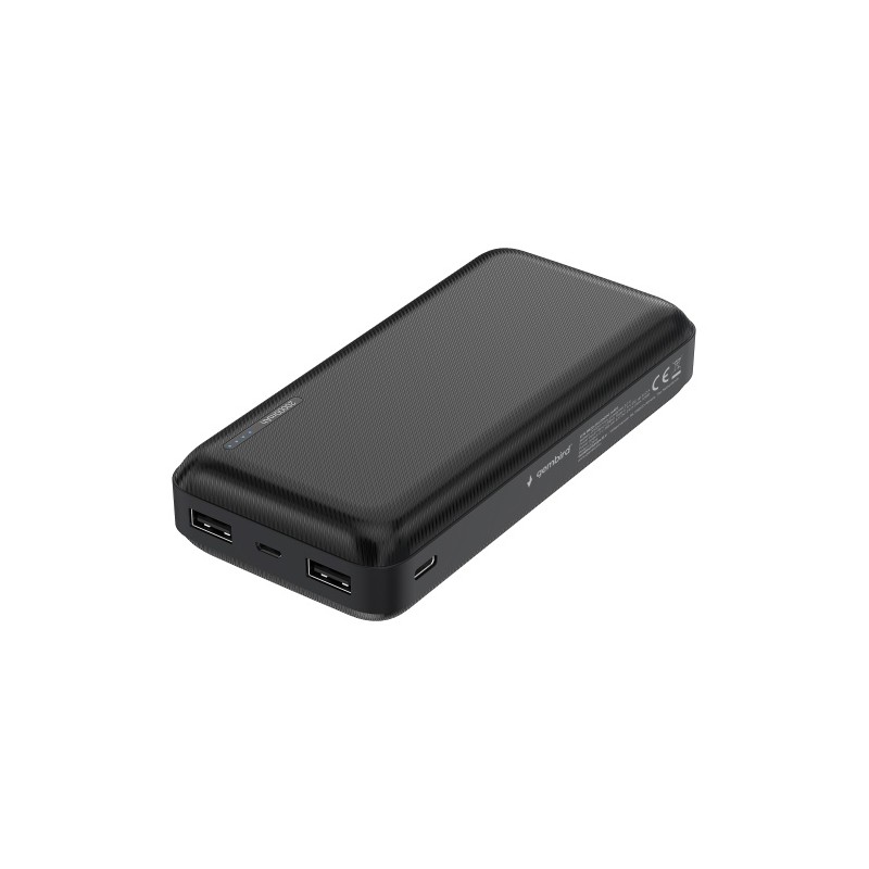 Gembird PB20-01 Išorinio maitinimo akumuliatorius (LiPo) 20000 mAh talpos Juoda