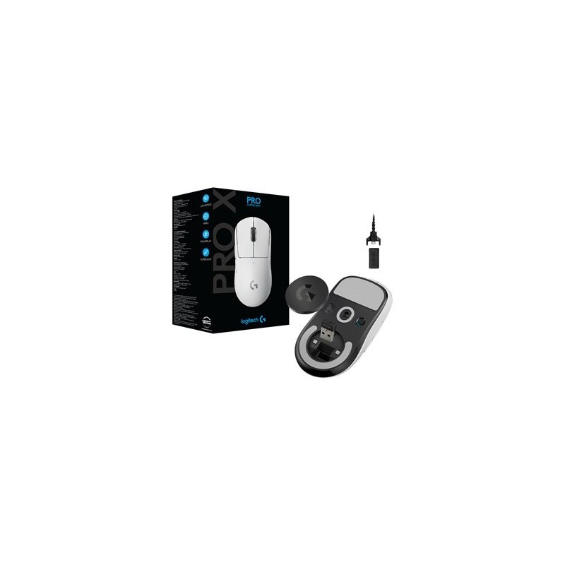 Bevielė žaidimų pelė Logitech G Pro x SuperLight, Balta