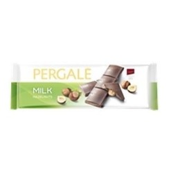 Šokoladas Pergalė, pieninis su sveikais lazdyno riešutais 250g