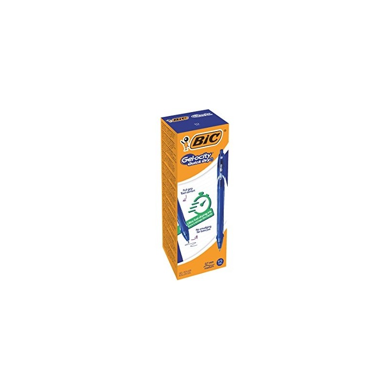 Bic Gelinis rašiklis Gel-Ocity Quick Dry, mėlynas, pakuotėje 12 vnt. 498303