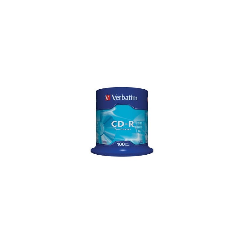 Kompaktinis diskas Verbatim CD-R 52x 700MB Extra protection 100 vnt.