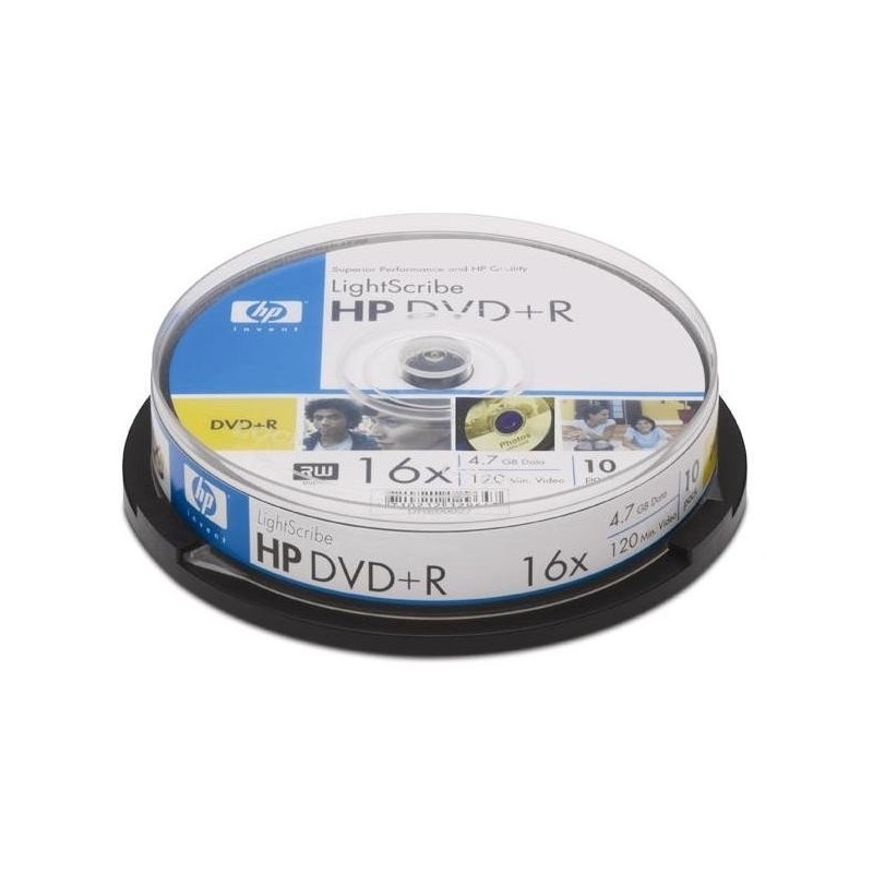 Diskas DVD+R HP 4.7GB, 16x, rietuvė (10)