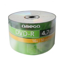 Omega DVD-R 4.7GB, 16x, DVD kompaktinių diskų rietuvė, 50 vnt