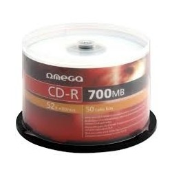 Omega CD-R 700MB, 52x, kompaktinių diskų rietuvė 50 vnt