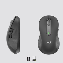 Logitech Signature M650 L Left Belaidė pelė, RF Wireless + Bluetooth, 2000 DPI, Graphite