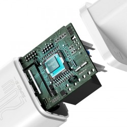 Įkroviklis Baseus CCSUP-B02 Super Si 1C USB-C 20W Quick Charge 3.0, Power Delivery, baltas