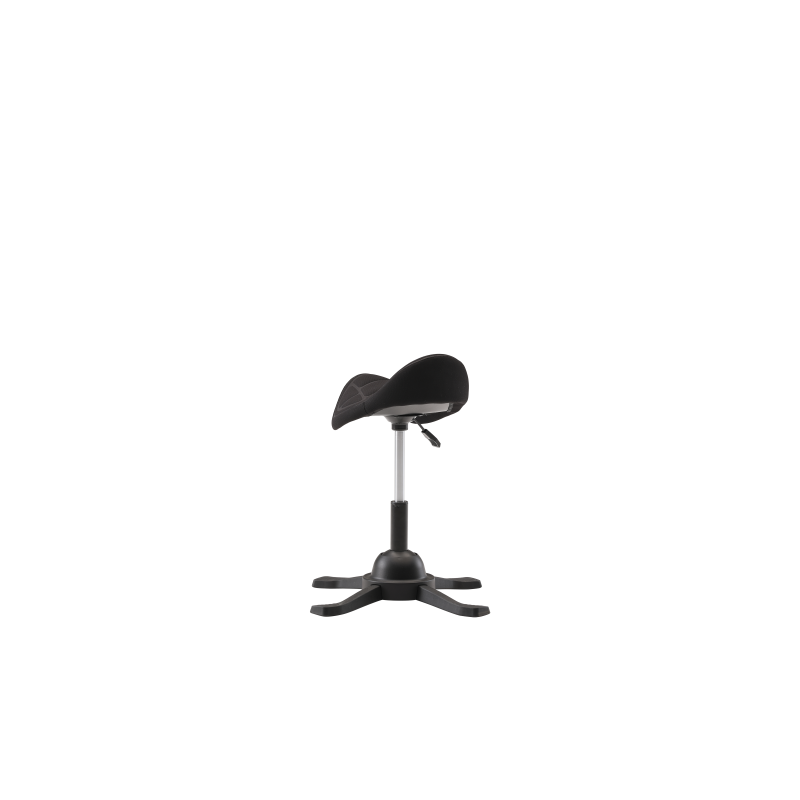 Up Up Toronto ergonominė balansinė kėdė Juoda, Juodas audinys, ilgesnis dujinis keltuvas