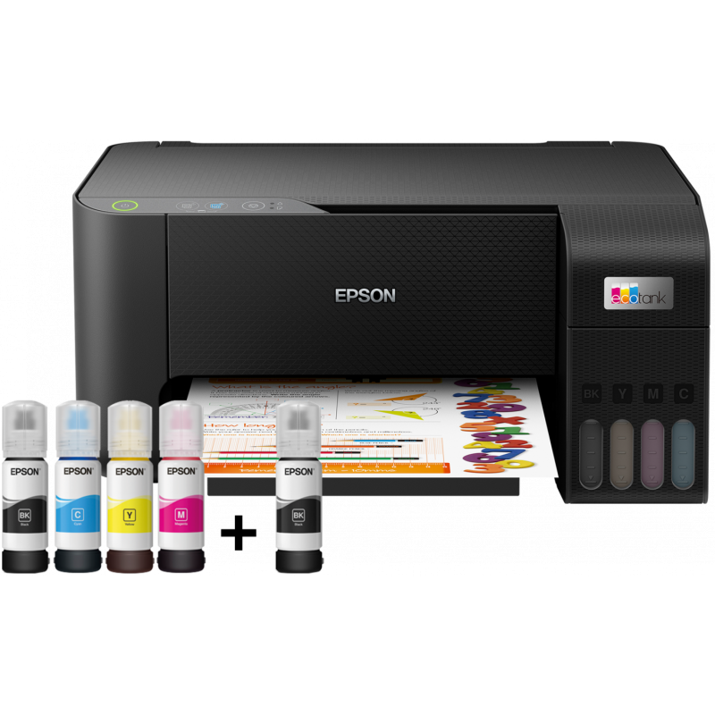 Epson EcoTank L3210 Spausdintuvas rašalinis A4, Spalvotas, MFP, USB (SPEC)