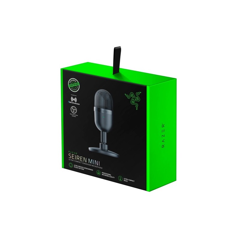 Razer RZ19-03450100-R3M1 Seiren Mini Mikrofonas, Portable Table microphone, Juoda