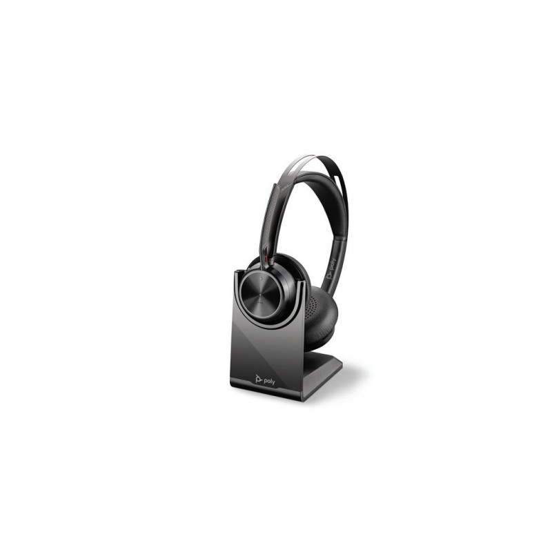 POLY Voyager Focus 2 UC Belaidės/Laidinės ausinės su mikrofonu, Bluetooth, Charging Stand