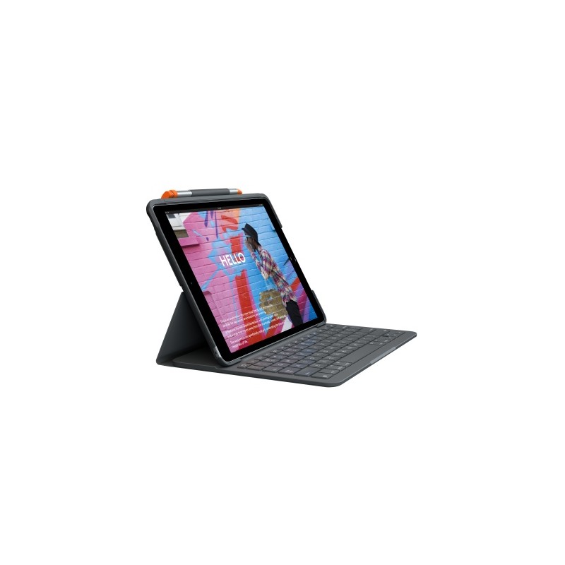 Logitech Slim Folio for iPad 10.2'' (7th, 8th, 9th gen) Dėklas su klaviatūra, Graphite UK-INTNL