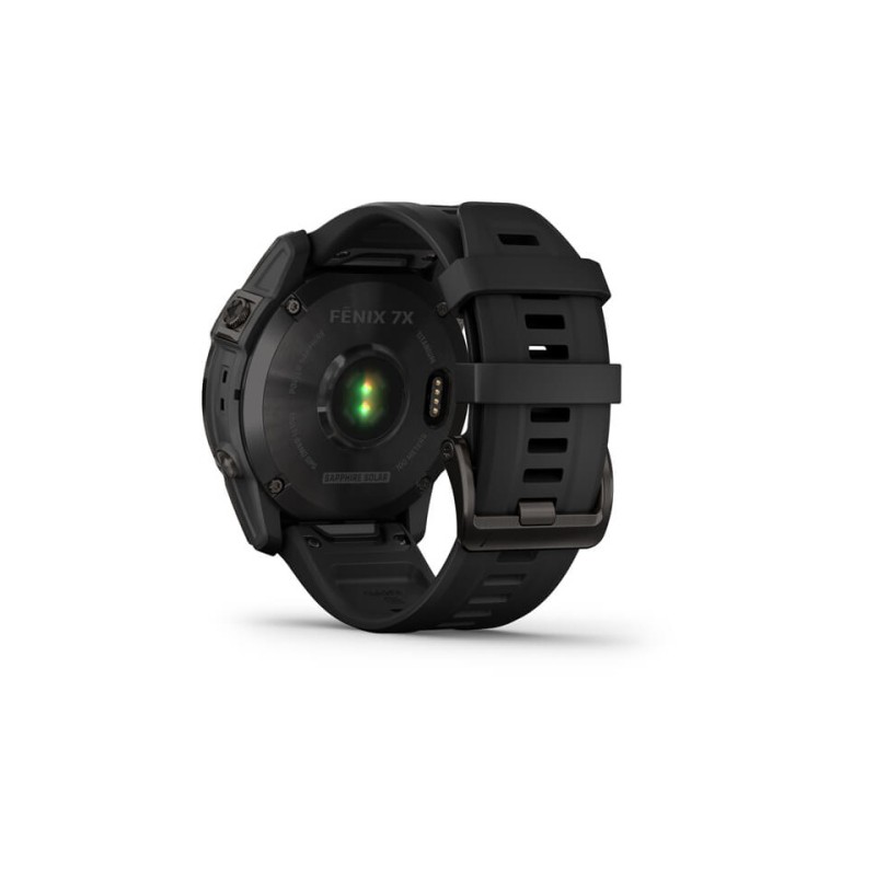 Išmanusis laikrodis Garmin fenix 7X juodo DLC titano, juodas dirželis