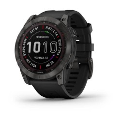 Išmanusis laikrodis Garmin fenix 7X juodo DLC titano, juodas dirželis