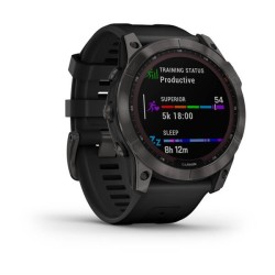 Išmanusis laikrodis Garmin fenix 7X juodo DLC titano, juodas dirželis