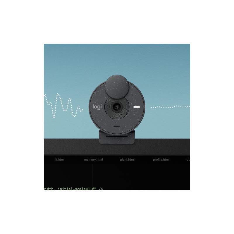 Internetinė kamera Logitech Brio 300 (960-001436) Full HD, Graphite