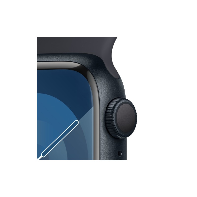 Apple Watch Series 9 Išmanusis laikrodis GPS 41mm Midnight Aluminum Case/Midnight Sport Band M/L